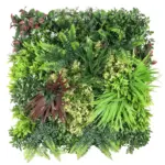 Babylon kunstplantenwand 50x50 cm – luxe groene wanddecoratie met diverse bladeren en texturen