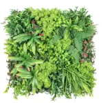 Jungle mos kunstplantenwand 50x50 cm – weelderige groene wanddecoratie met mos en tropische planten.