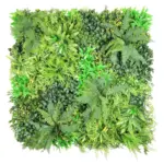 Levensechte Kunsthaag Oerwoud Sedumwand - 100x100cm met diverse kunstplanten voor een volle en natuurlijke groene uitstraling