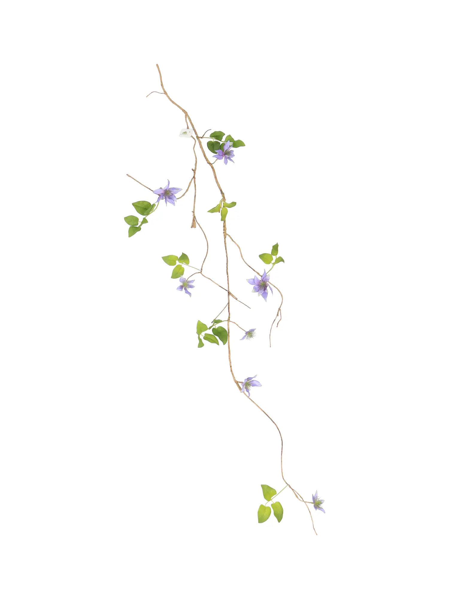 Lila Kunstliaan Clematis 150cm met levensechte bloemen en groene bladeren.