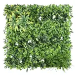 Witte Orchidee Kunstplantenwand - Brandvertraagd - 100x100cm met realistische groene uitstraling