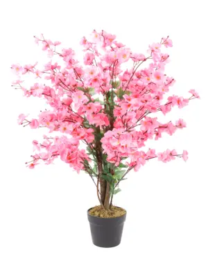 Donker Roze Kunst Kersenbloesem 90cm – volle kunstbloesemboom met realistische details, verkrijgbaar bij Kunstpalm.nl.
