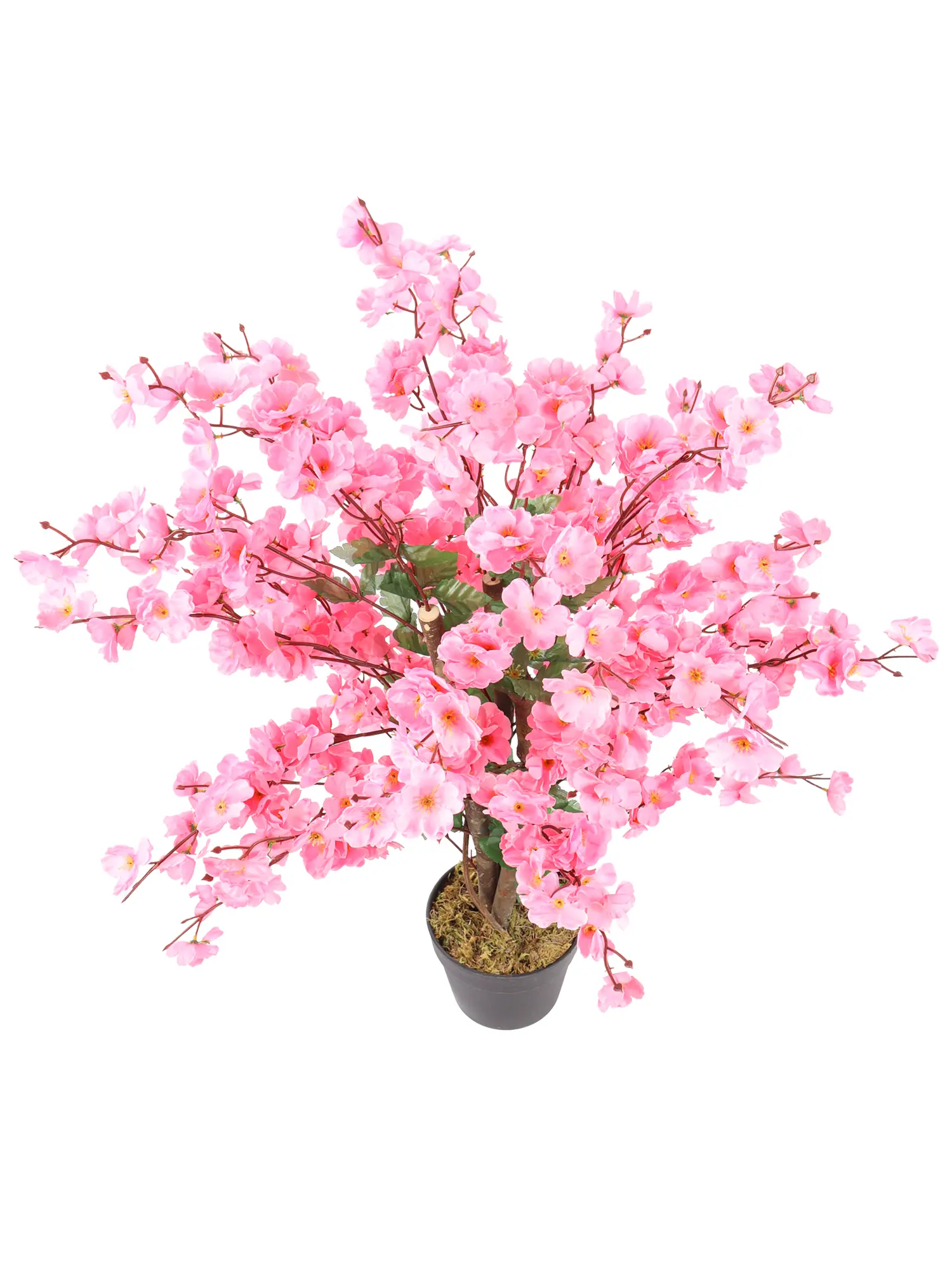 Kunst Kersenbloesemboom donkerroze 90cm – een realistische en volle kunstbloesemboom.