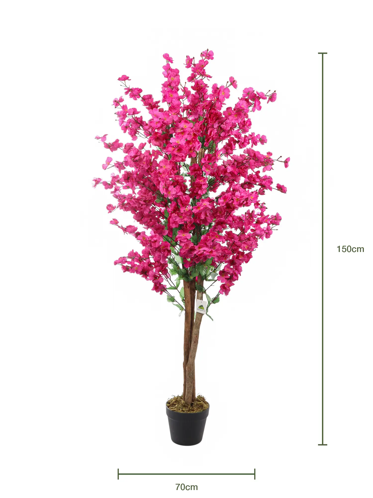 Kunst Bloesemboom Paars 150 cm met extra volle bloesems.