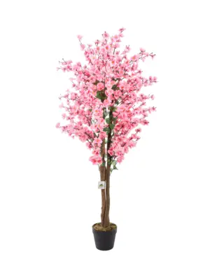 Kunst Bloesemboom Roze 150cm met volle bloesemtakken en natuurlijke uitstraling.