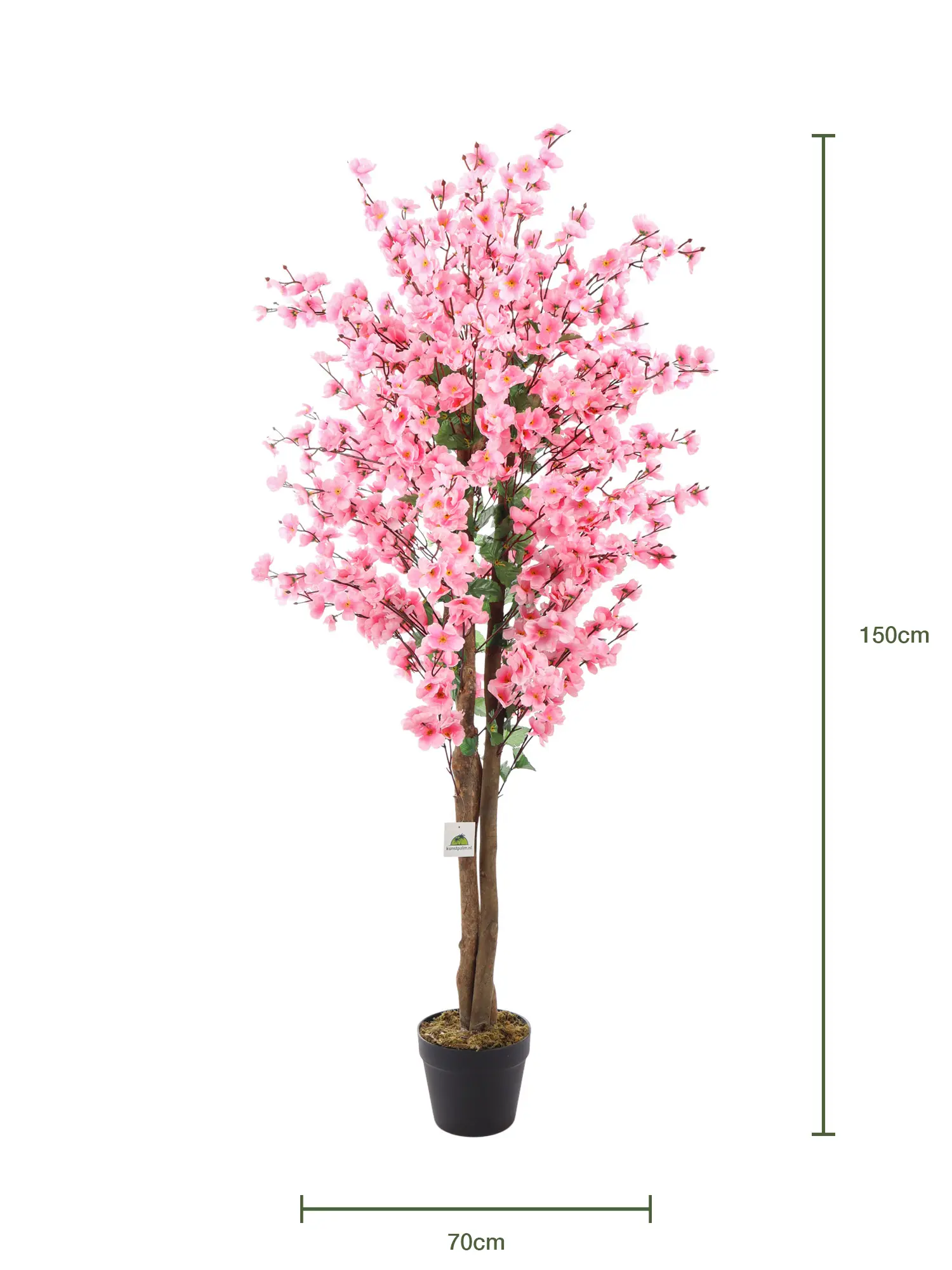 Nep kersenbloesemboom in roze, 150cm, onderhoudsvrij.