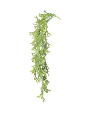 Donkergroene Kunst Hersthoorn Hangplant 75cm – realistische kunstvaren met buigbare takken.