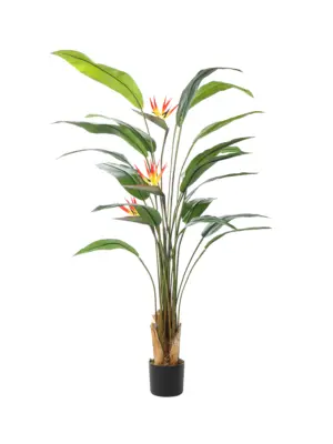 Kunst Paradijsvogelplant 170cm met grote bloemen en realistische bladeren