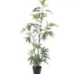 Realistische kunst wietplant van 125 cm, ideaal voor decoratie