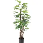 Kunstpalm Raphis 150cm met brede, handvormige palmbladeren