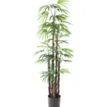 Grote kunstpalm Raphis 165cm met 6 natuurgetrouwe stammen.