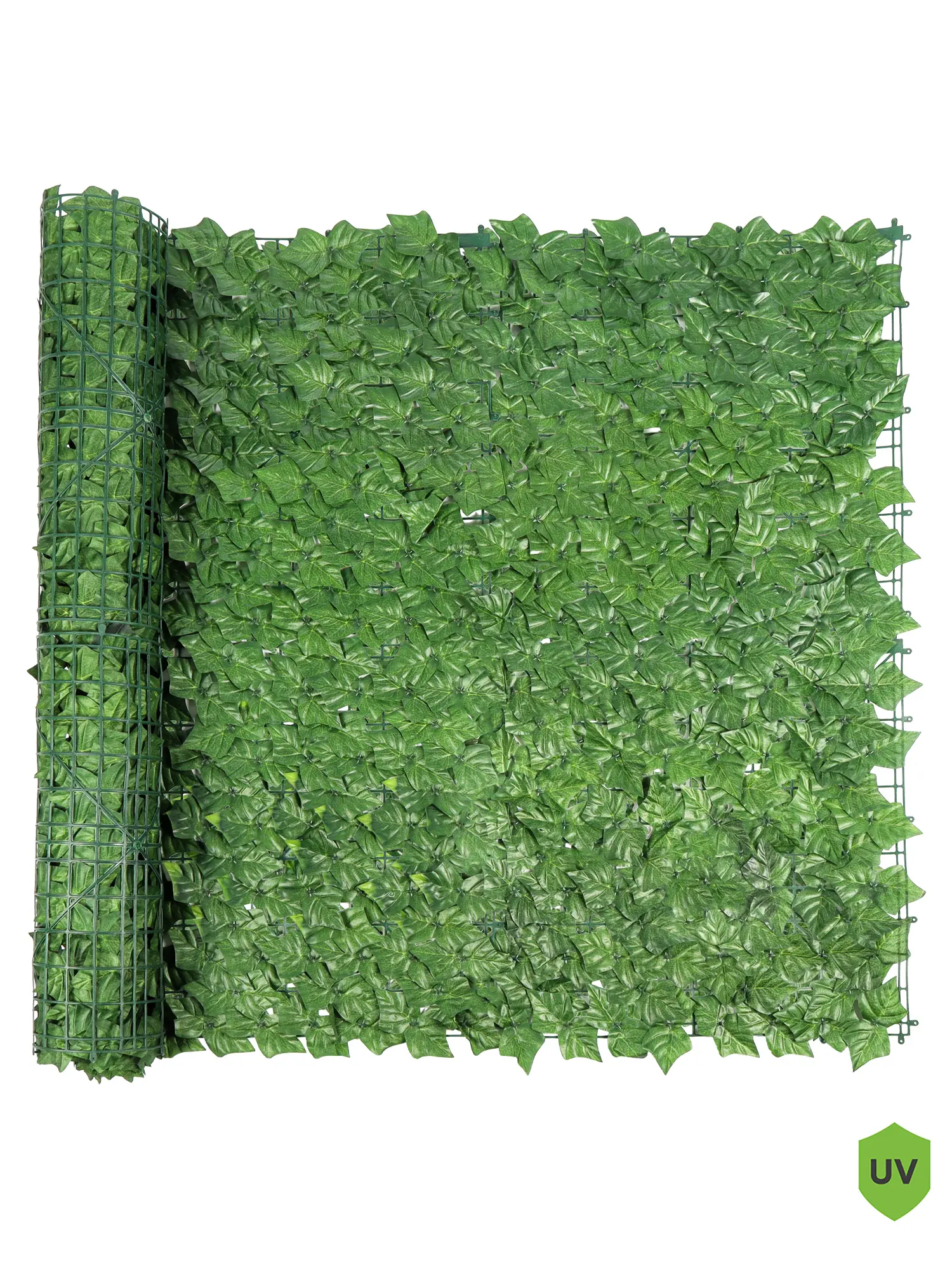 Onderhoudsvrije Nep Klimop Haag op Rol van 300x150cm – realistische kunsthaag met UV-bescherming.