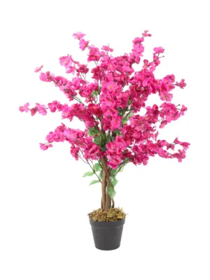 Paarse Kunst Kersenbloesem 90cm – realistische en volle kunstbloesemboom met natuurlijke details.