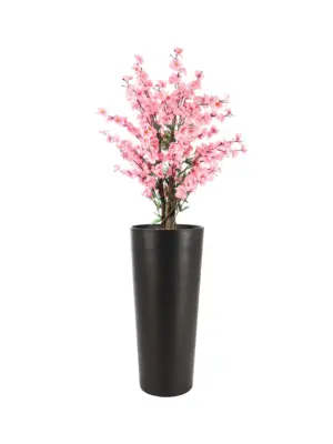 Volle roze kunstbloesemboom 90cm – levensechte kunstplant met bloesems en takken.