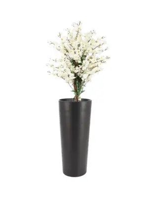 Volle witte kunstbloesemboom 90cm – levensechte kunstplant met bloesems en takken.