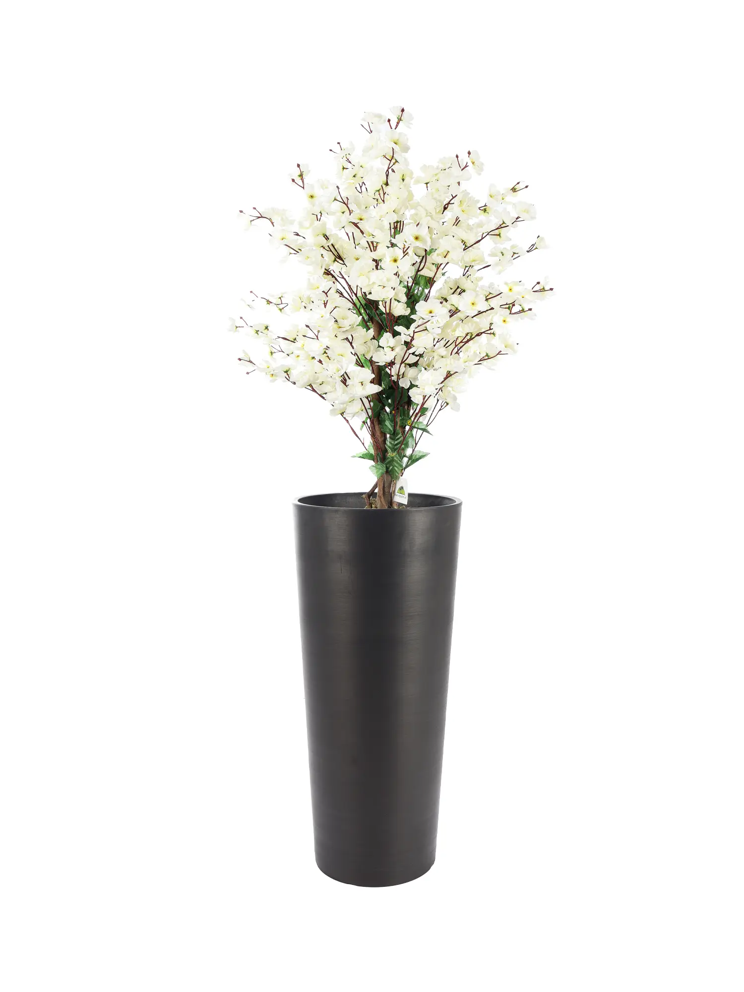 Volle witte kunstbloesemboom 90cm – levensechte kunstplant met bloesems en takken.