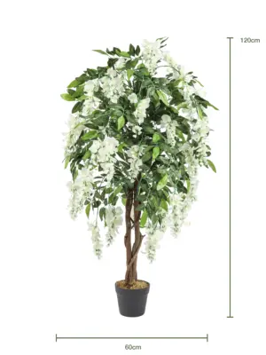 Compacte Witte Kiruna Bloemboom van 120cm