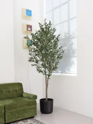 Levensechte Kunstolijfboom Toscane 210cm met realistische olijven