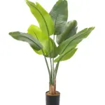 Kunst Strelitzia 110cm met dikke bladeren en realistische uitstraling