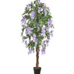 Paarse Wisteria kunstbloemboom met groene bladeren