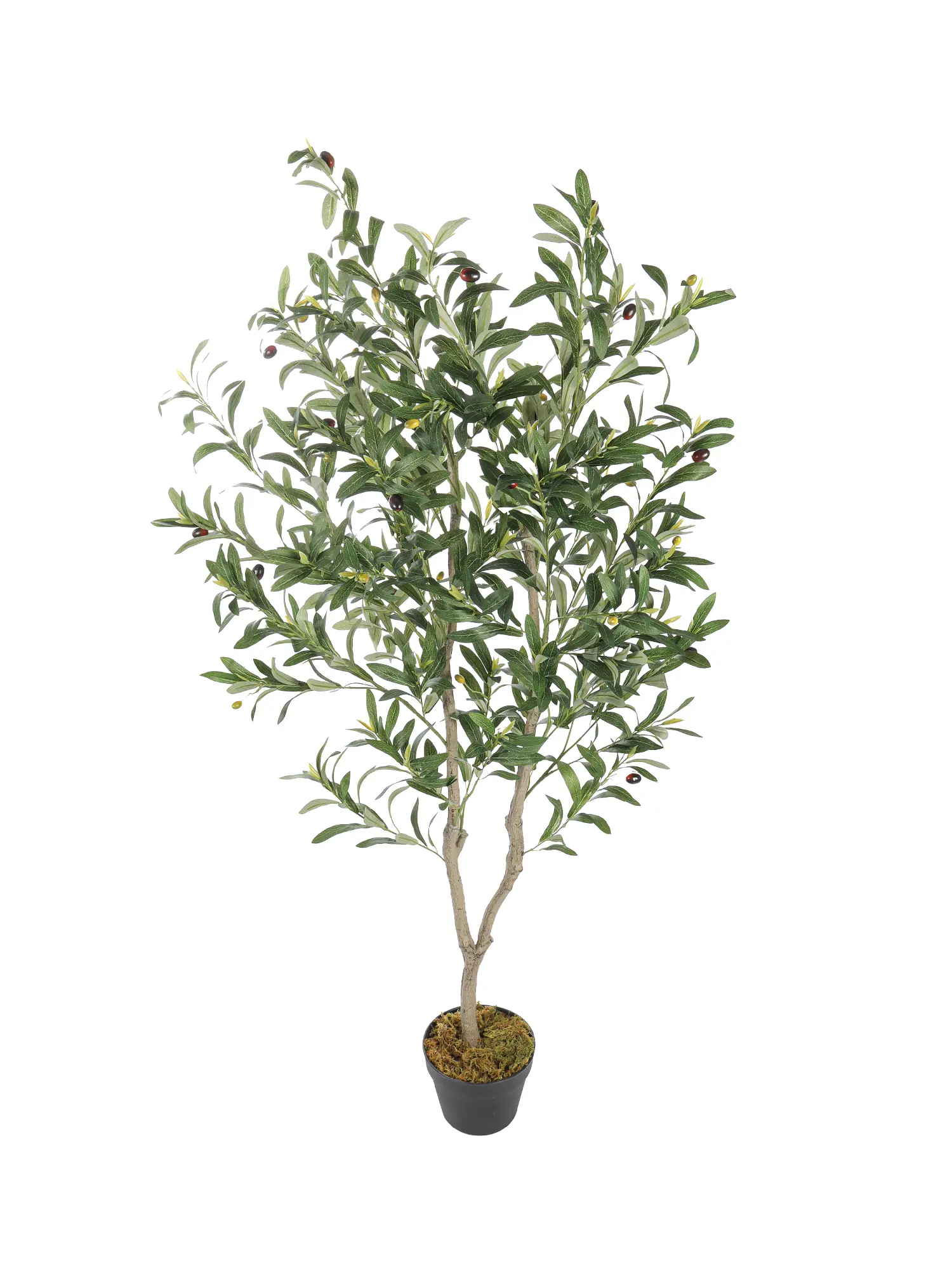 Levensechte Kunstolijfboom Toscane 155cm met realistische olijven