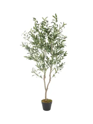 Levensechte Kunstolijfboom Toscane 155cm met realistische olijven