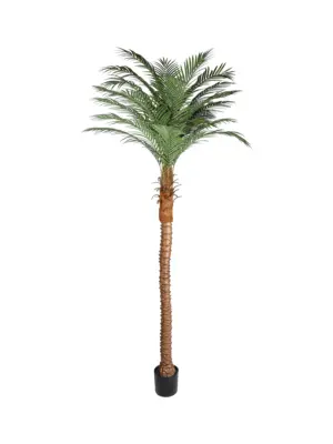 Kunstpalm Cuba 260cm met 21 levensechte bladeren en brede kruin.