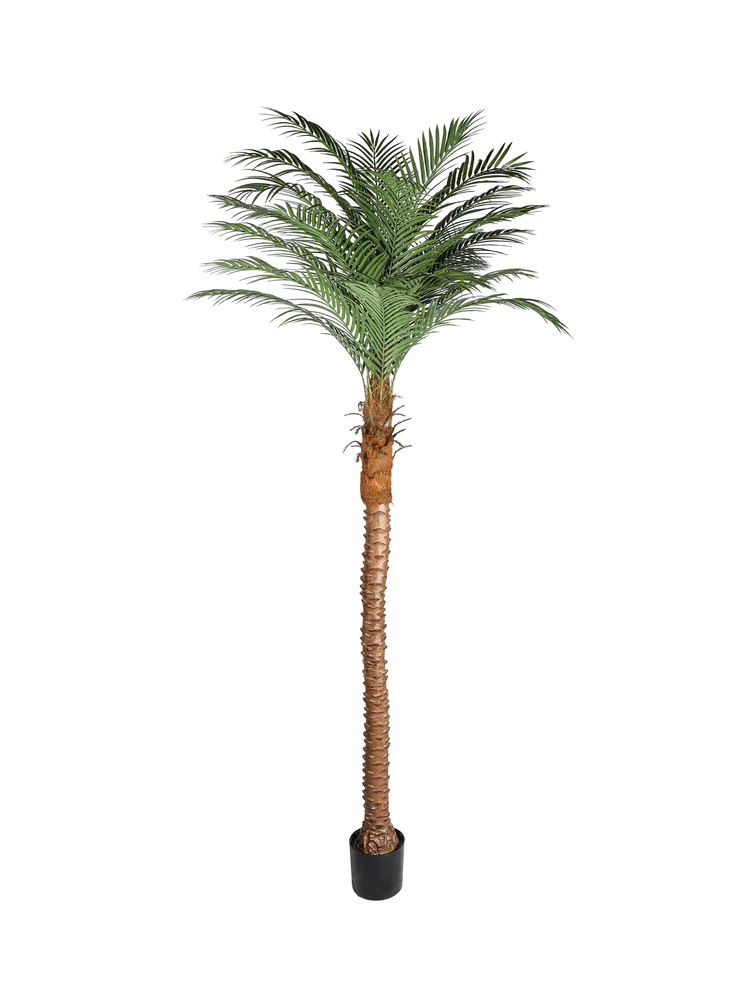 Kunstpalm Cuba 260cm met 21 levensechte bladeren en brede kruin.