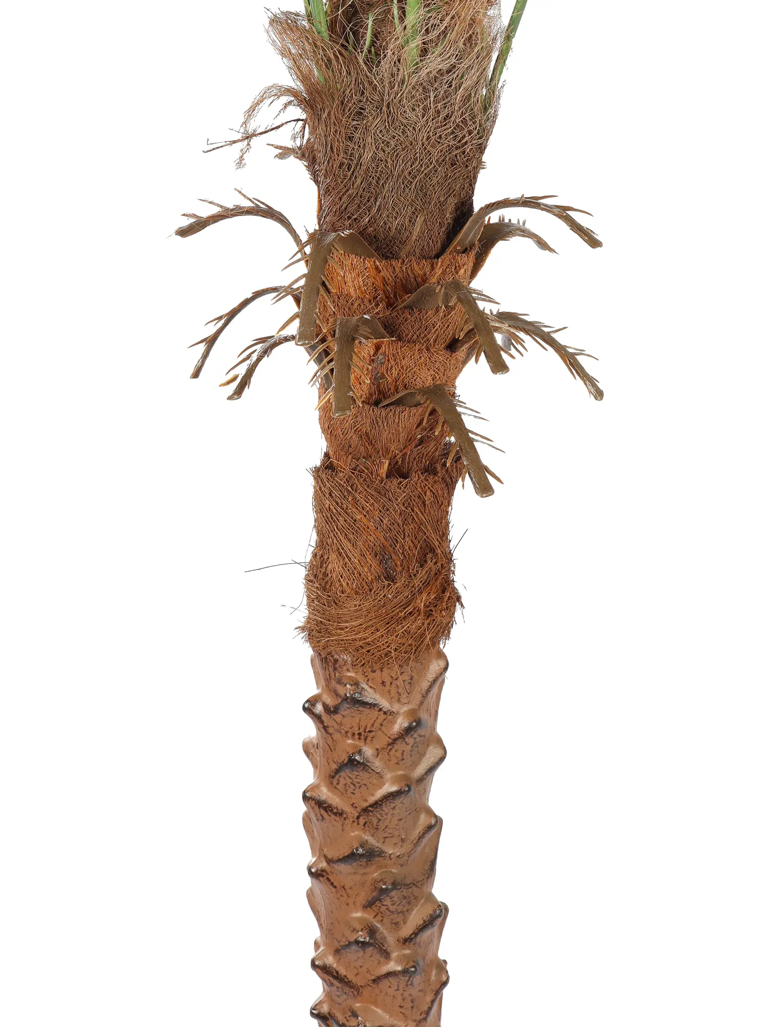 Grote kunstpalm van 190cm hoog met stabiele stam en groene bladeren.