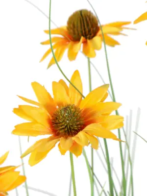 Kunstgrasplant Gele Bloemen 95cm in stevige pot