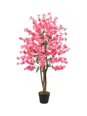 Kunst Kersenbloesem Boompje Donker Roze 120cm in volle bloei