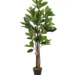 Kunst Rubberboom 150cm met groene nerven
