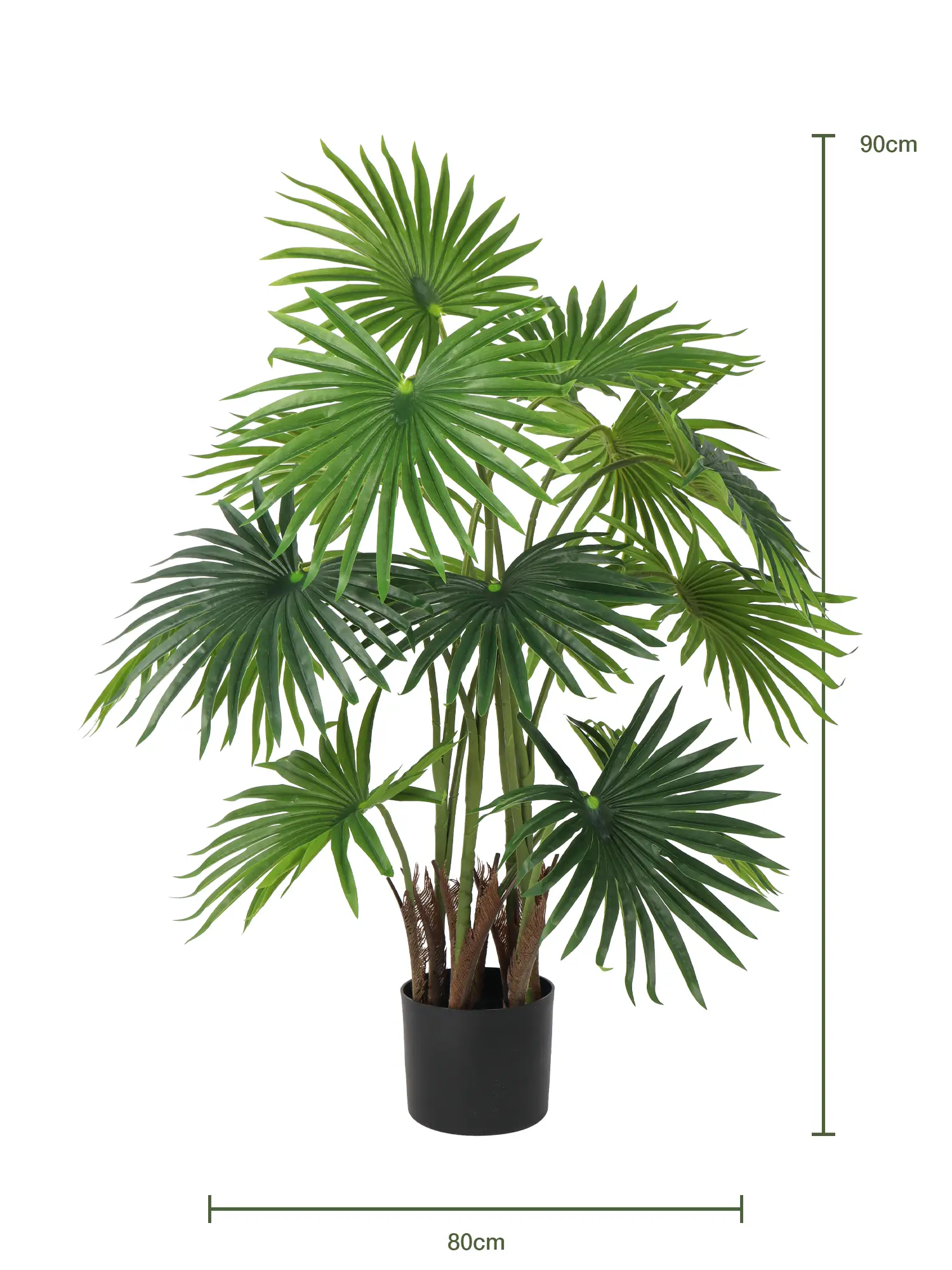 Decoratieve palmboom van kunststof voor binnen