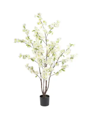 Witte kersenbloesemboom kunstplant Suma 115cm
