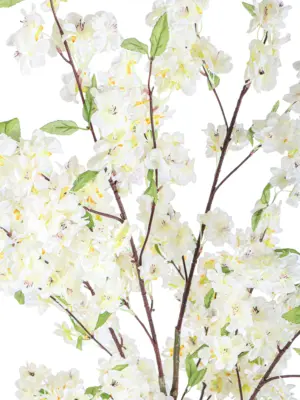 Suma kunstbloesemboom 115cm met witte bloemetjes en groene blaadjes