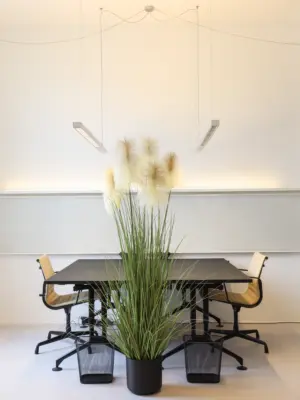 Kunst Pampasgrasplant met realistische halmen en pluimen