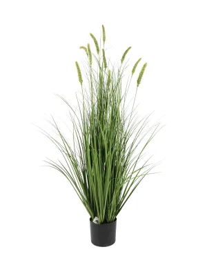 Brede kunstgrasplant met pluimen 125cm – Kunstpalm.nl
