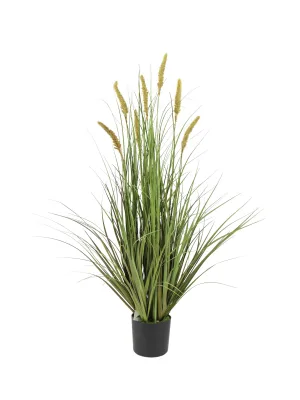 Breed Kunstpluimgras 95cm in pot met pluimen – Kunstpalm.nl