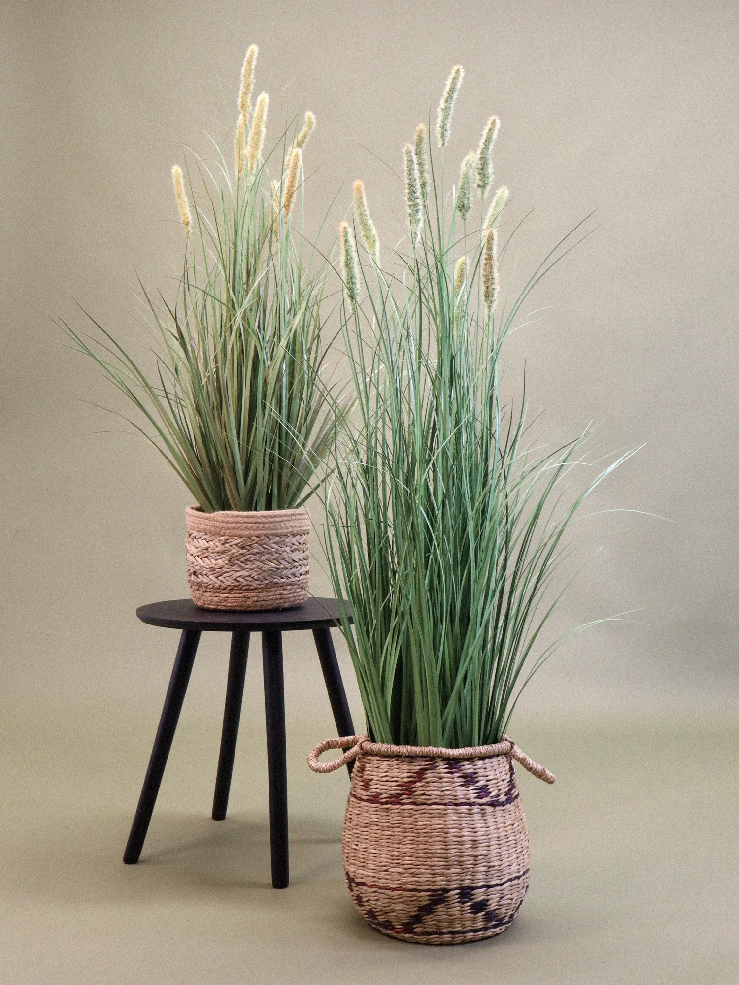Neppe grasplant met pluimen in pot – 95cm hoog – Kunstpalm.nl