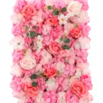 Kunstbloemenwand Paneel Roze 40x60 cm met volledige vulling – Kunstpalm.nl