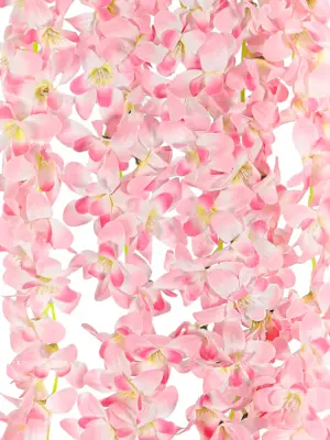 Bloembundel roze wit 100cm met hangende kunstbloemen