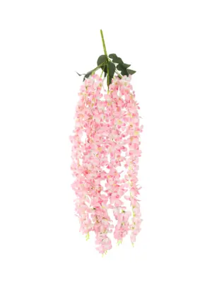 Bloembundel roze wit 100cm met hangende kunstbloemen