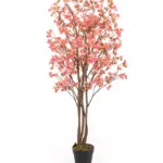 Kunst bloesemboom Sakura roze 120cm met natuurgetrouwe bloesems en houten stam.