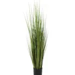Kunstgrasplant In Pot 120cm met volle groene grashalmen in zwarte pot