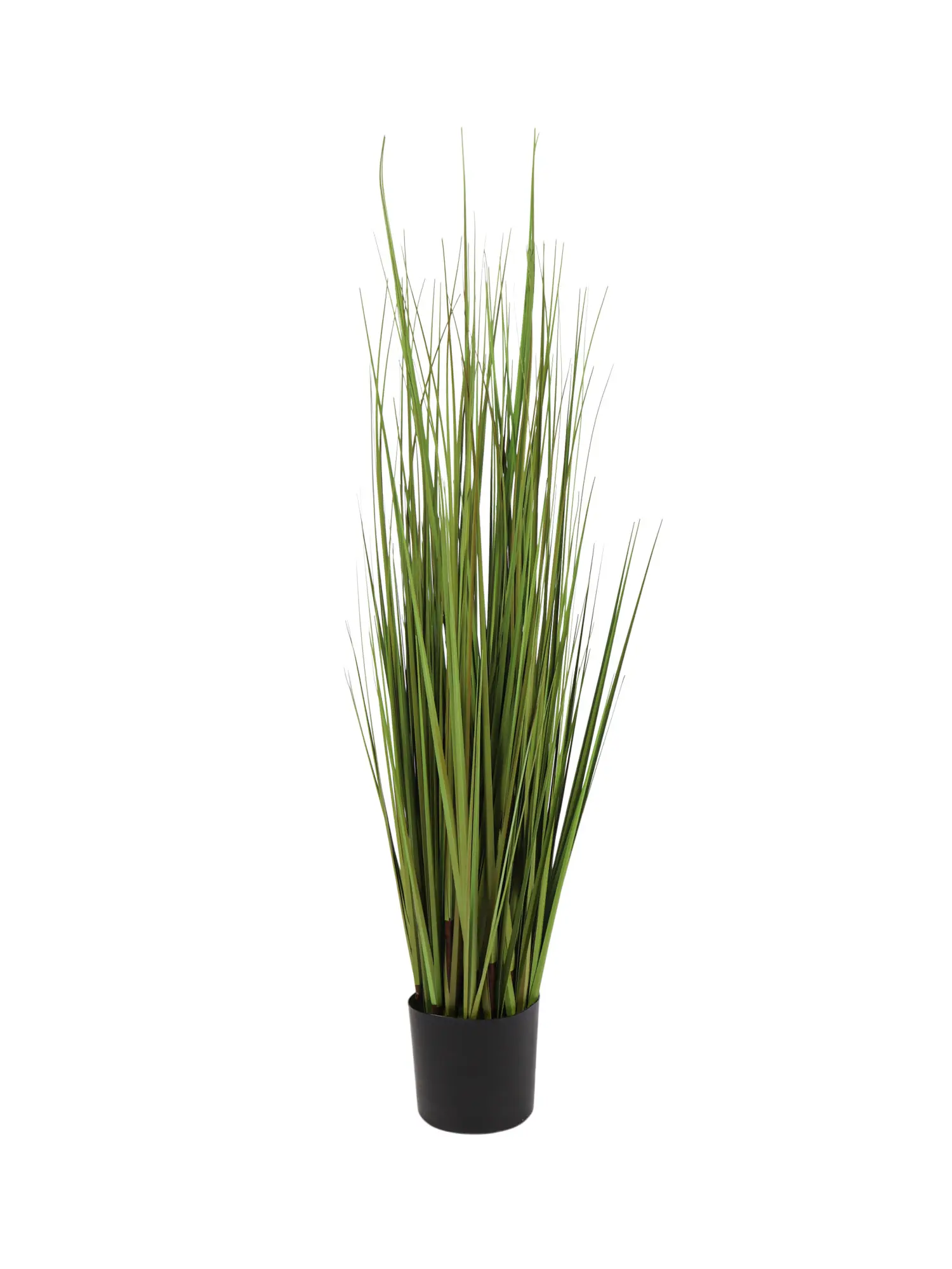 Kunstgrasplant In Pot 90cm met volle groene grashalmen in zwarte pot