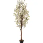 Kunst Bloesemboom Sakura Wit 180 cm – grote witte kunstbloesemboom met natuurlijke lianen en dubbele stam van Kunstpalm.nl