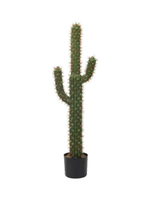 unst Cactus Zalapa 90cm – levensechte Western Cactus met twee zijarmen en geelbruine naaldbundels van Kunstpalm.nl