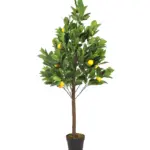 Kunst Citroenboom Valencia 130 cm – levensechte kunstfruitboom met 18 realistische citroenen en natuurlijk groen blad, verkrijgbaar bij Kunstpalm.nl
