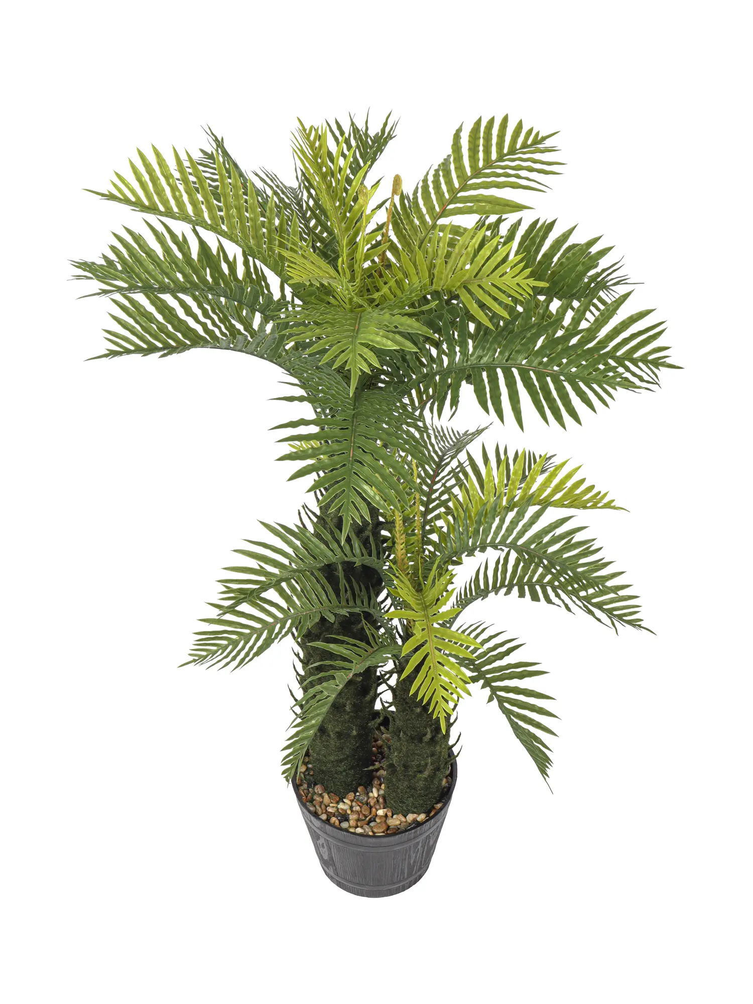 Kunst Varenpalm Barbados 100cm – kunstpalmboom met natuurlijke uitstraling en decoratieve pot