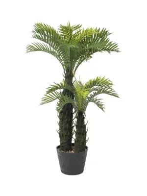 Kunst Varenpalm Barbados 100cm – levensechte kunstpalmboom met twee stammen van Kunstpalm.nl